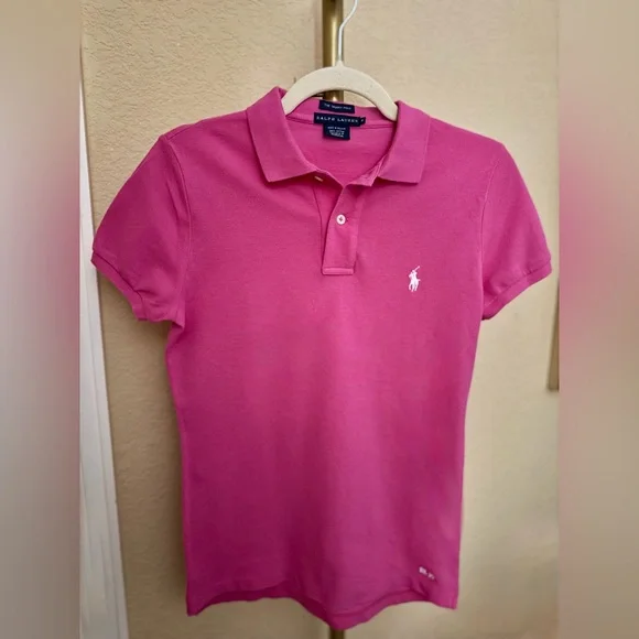 Ralph Lauren The Skinny Polo / Peony Pink / Size Medium - Picture 2 of 6